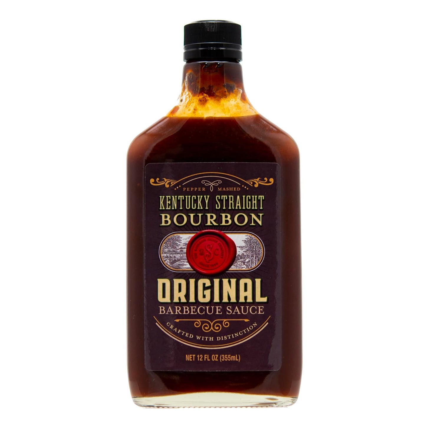 Kentucky Straight Bourbon Barbecue Original | Perfect for Grilling | Condiment for Chicken, Ribs, Veggies | Rich & Savory Flavor | 12 Fl Oz