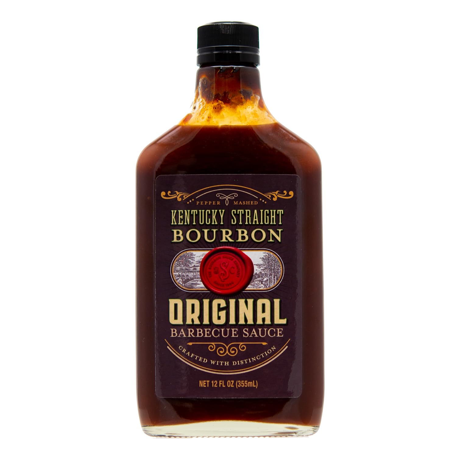Kentucky Straight Bourbon Barbecue Original | Perfect for Grilling | Condiment for Chicken, Ribs, Veggies | Rich & Savory Flavor | 12 Fl Oz