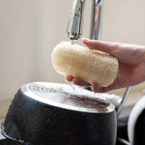 ZHUPI Natural Dish Sponges Kitchen, Organic Compostable Fruit Vegetable Scrubber, Non-Scratch Scouring Dishwashing Scrub Sponge Pads(10 Pcs)