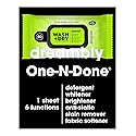 Dreambly Natural Laundry Detergent Sheets for Washer and Dryer, Organic Hypoallergenic 6-in-1 Detergent, Stain Remover, Whitener, Brightener, Fabric