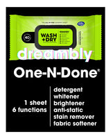 Dreambly Natural Laundry Detergent Sheets for Washer and Dryer, Organic Hypoallergenic 6-in-1 Detergent, Stain Remover, Whitener, Brightener, Fabric