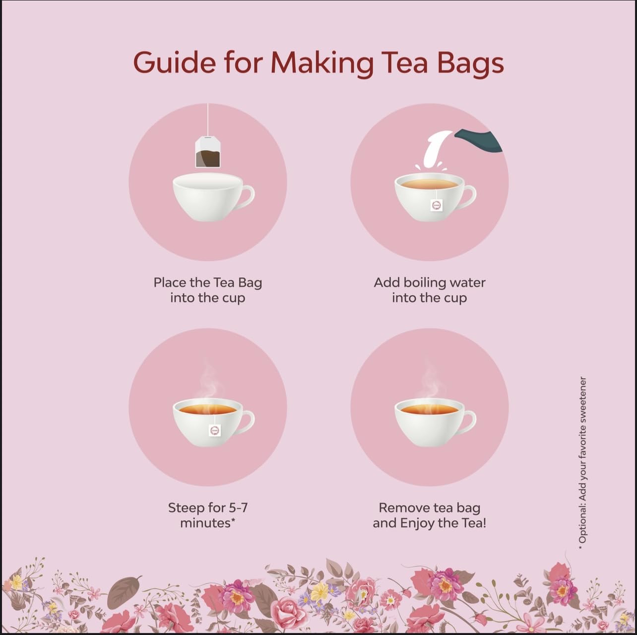 Little Red Tea House English Breakfast Tea for Health & Wellness | Black Tea Bags | Pyramid Tea Infusers Presentation Box Tea Gift Set | For Tea