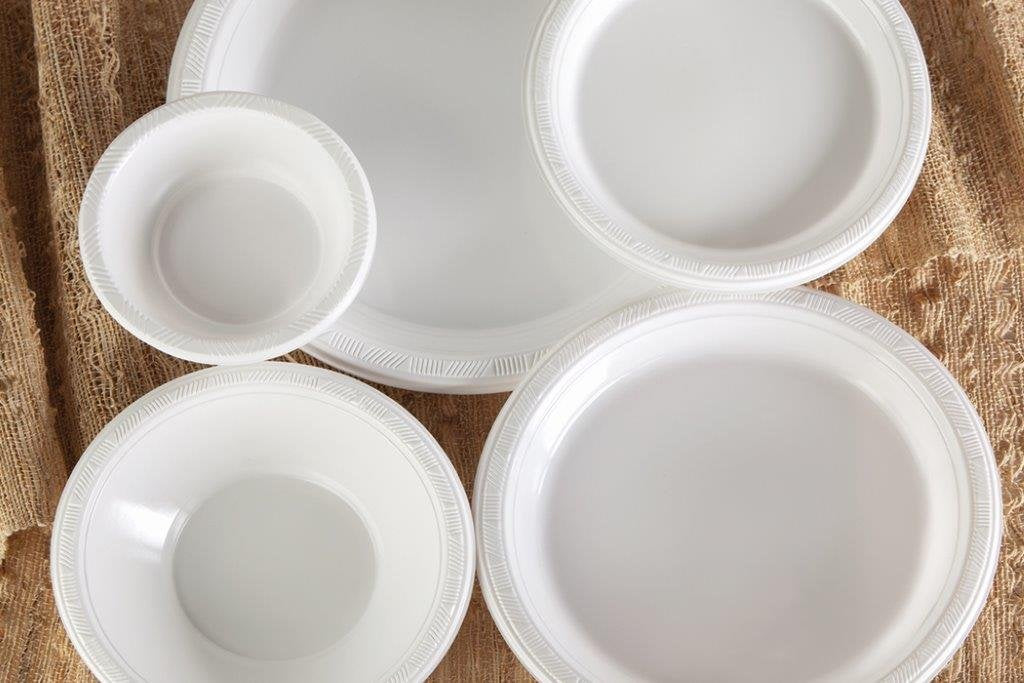 Party Dimensions Round Appetizer 7" | White | Pack of 100 Plastic Plate, 7 inch (12700)