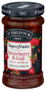 St Dalfour, Fruit Spread Superfruit Strawberry Goji, 6 Ounce