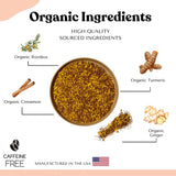 Organic Turmeric Ginger Tea - AIP diet, Whole 30, Paleo friendly, Golden Tonic Herbal Blend - Ayurvedic rooibos herbs, 100% Organic Gluten-Free 15