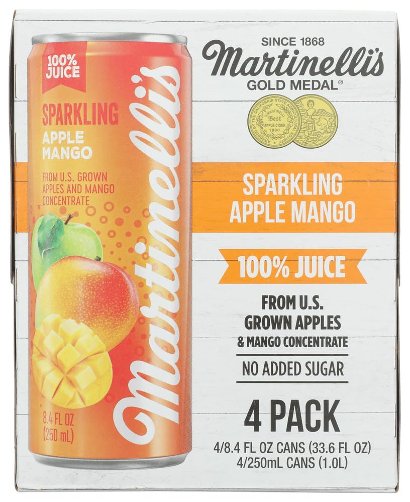 Martinellis Sparkling Apple Mango Juice 4Pk, 8.4 Fz