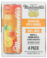 Martinellis Sparkling Apple Mango Juice 4Pk, 8.4 Fz