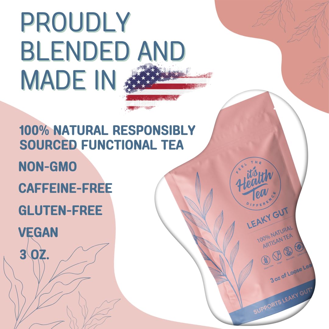 Leaky Gut & Thyroid Balance Herbal Tea - Caffeine-Free Herbal Blend | Supports Digestive, Immune & Thyroid Function | Paleo Friendly | 35 Tea Bags (3