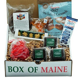 Box of Maine Candy Sweet Tooth Box - Moose Lollipop, Lobster Gummies, Maple Candy, Original Maine Needhams, Bixby Blueberry Bar, Bixby Chocolate