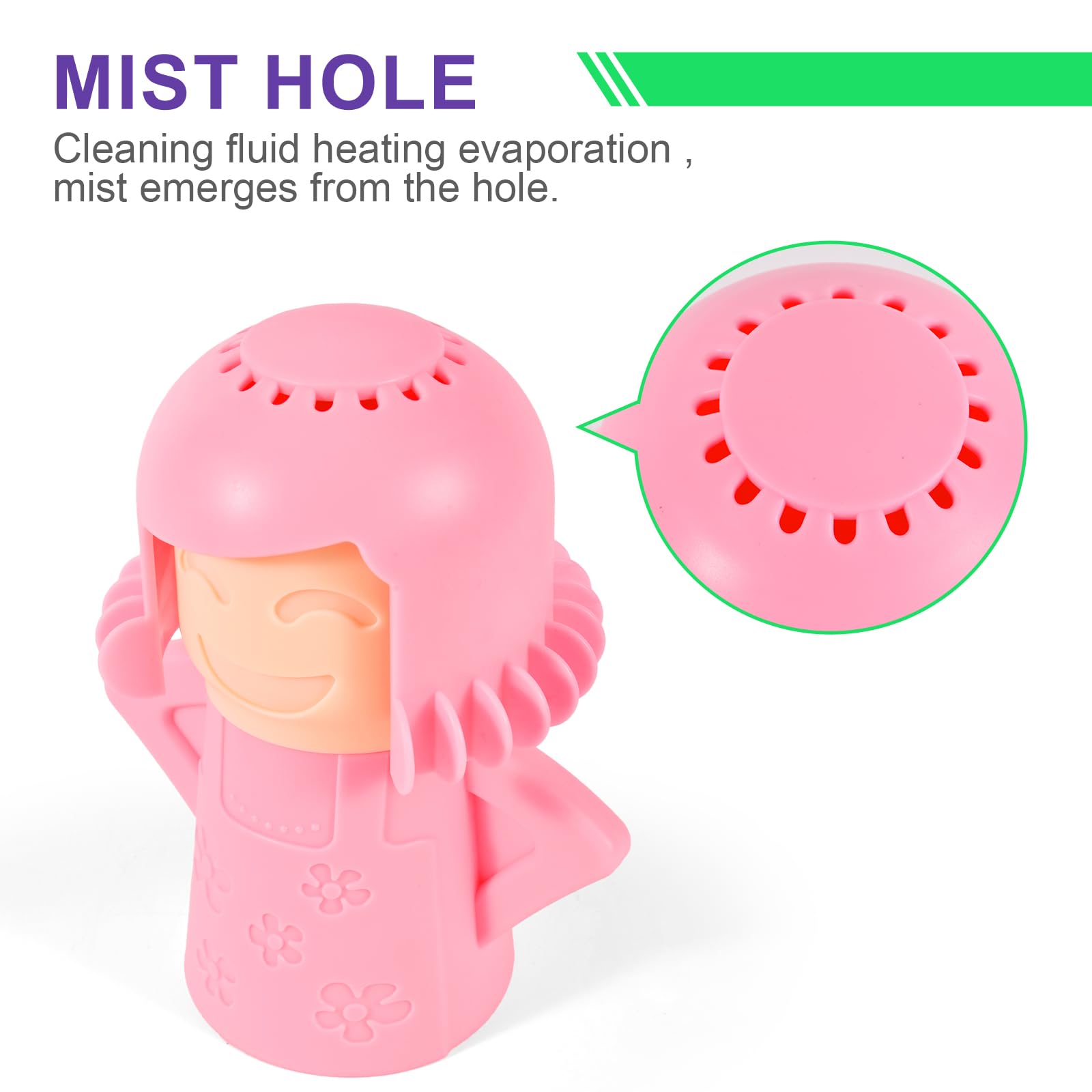 Asltw Happy or Angry Mom Microwave Cleaner, Microwave Oven Steam Cleaner, Just Add Vinegar and Water, Easily Cleans the Crud in Minutes (Pink)
