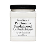 Roses Natural Patchouli + Sandalwood 3-in-1 Laundry Detergent Powder, 32 oz - Cleans, Softens & Removes Stains - Super Concentrated, All-Natural