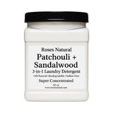 Roses Natural Patchouli + Sandalwood 3-in-1 Laundry Detergent Powder, 32 oz - Cleans, Softens & Removes Stains - Super Concentrated, All-Natural
