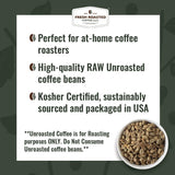 Fresh Roasted Coffee, Brazil Unroasted Green Coffee Beans for Home Roasting, Kosher, 5 lb (80 oz)