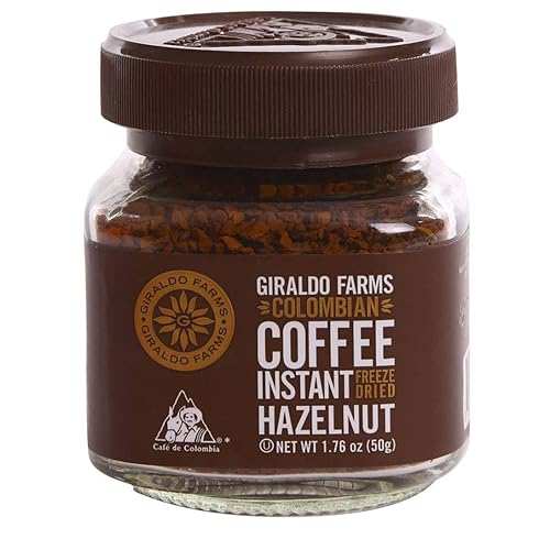 100% Colombian Coffee Instant Freeze Dried 1.76 oz Hazelnut-