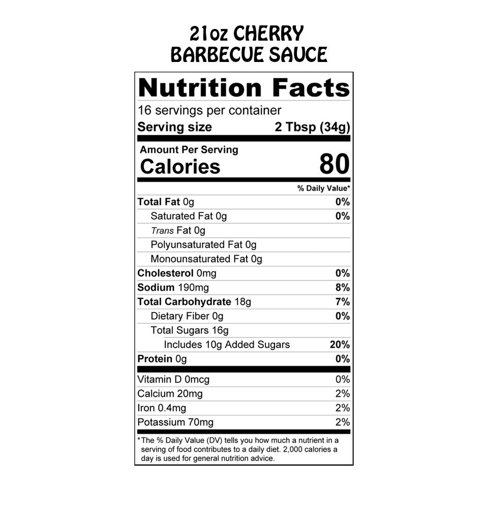 Original Cherry Barbecue Sauce by Brownwood Acres- Handcrafted in Michigan's Cherry Capital - (21 Ounce) Jar