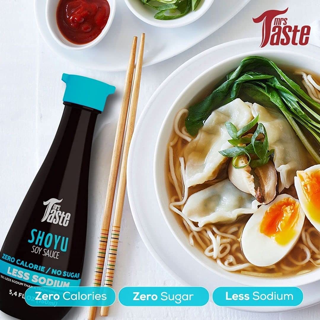 Mrs Taste Multi-Pack Sugar Free Soy Sauce, Zero Calories, Low Sodium, Zero Sugar, Keto Friendly, Paleo Friendly, Condiments and Sauces (2 Pack, Shoyu