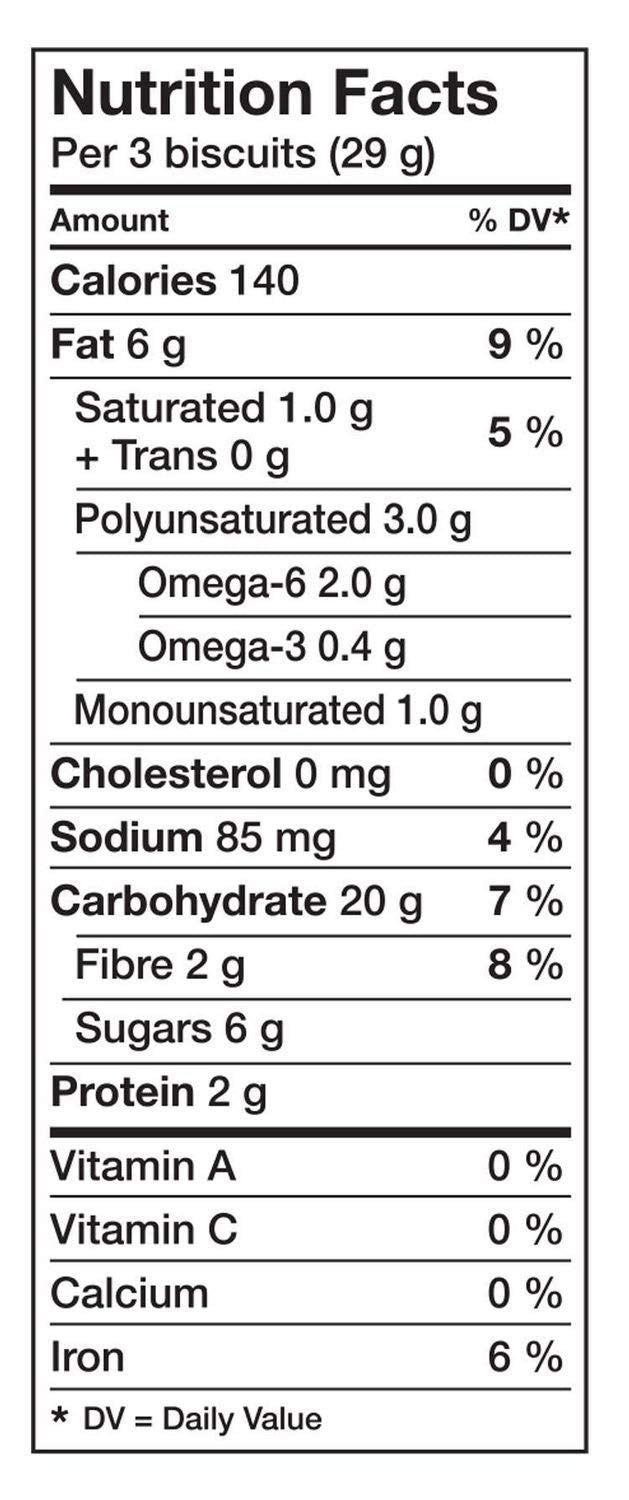 Peek Freans Blueberry Brown Sugar with Flax Lifestyle Selections Cookies, 290g/10oz, 6-Pack {Imported from Canada}