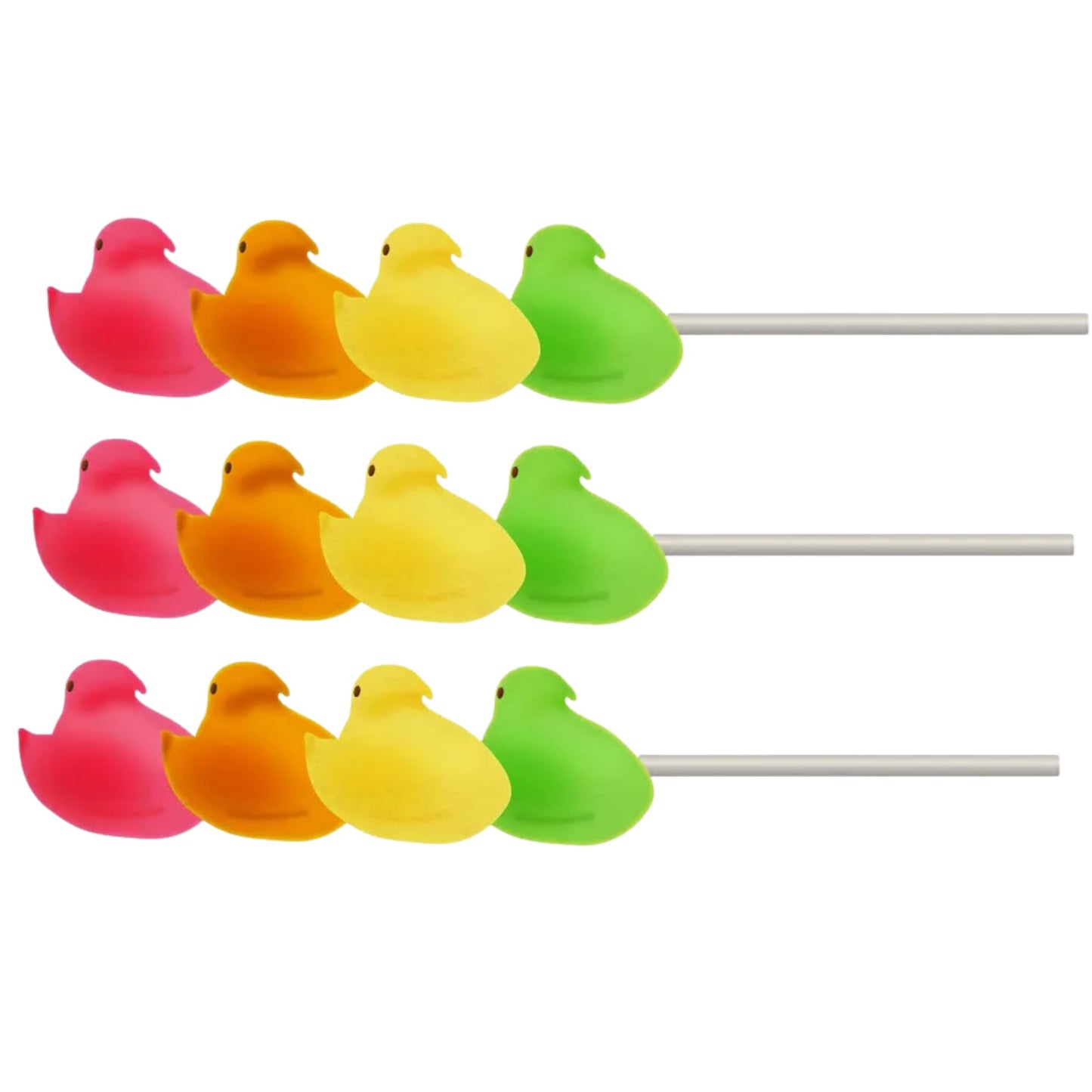 Peeps Mike and Ike Flavored Marshmallow Pop Sticks, Fun Easter Basket Stuffers, Pack of 3