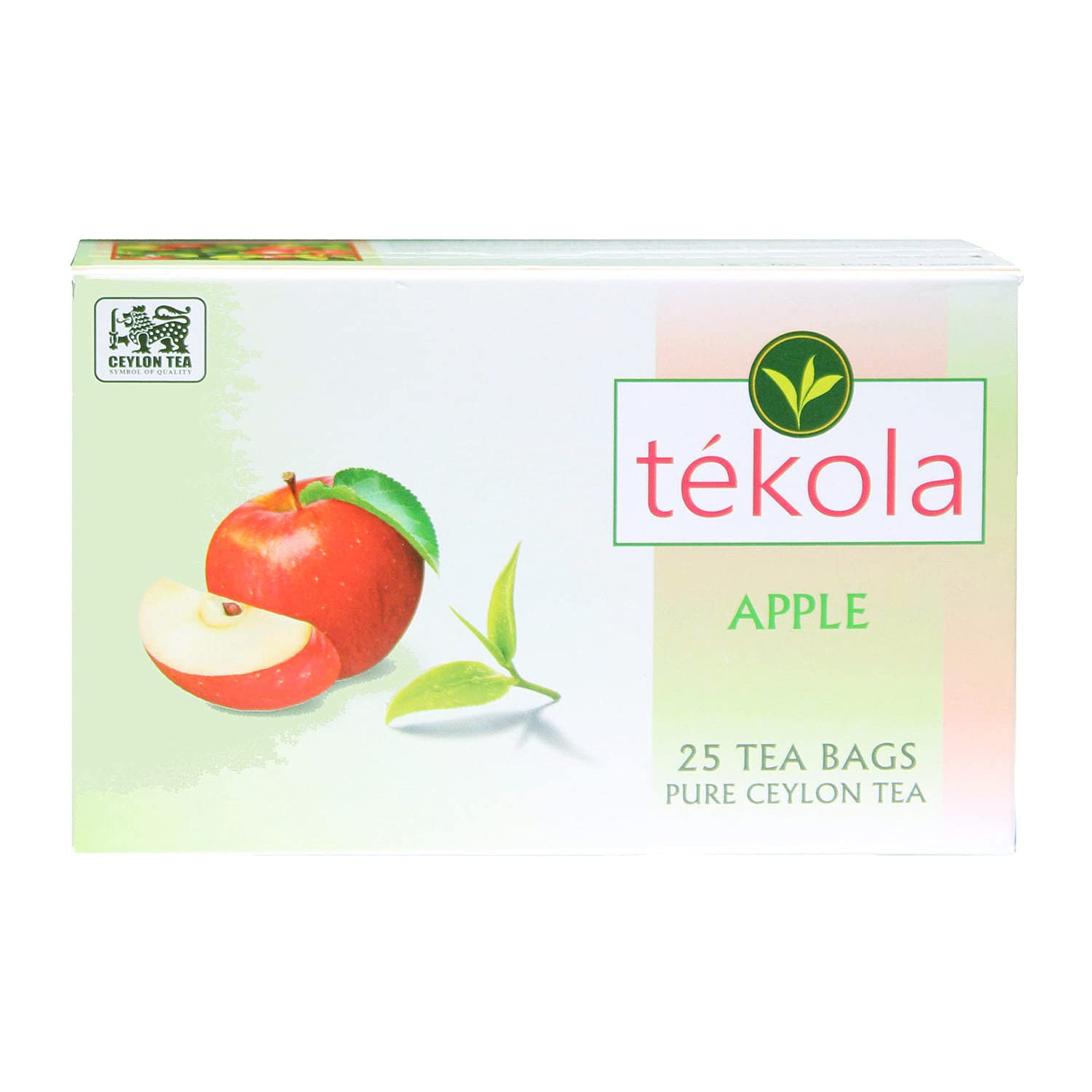 tekola, Ceylon Black Tea, Apple. A premium blend of 100% pure Ceylon Tea with apple flavor. Full-bodied and soothing, with the sweet snap of crisp