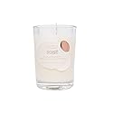 Rewined Candles Rose Soy Blend Candle, 6 Ounce, Red Fruit Rose Petal White Peach, and Pink Peppercorn