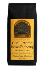 Indian Peaberry Whole Bean Coffee - Freshly Roasted Premium Arabica Coffee Beans - Gourmet Coffee from India- Giri Estates(TM)