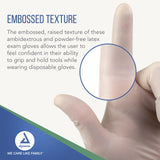 Dynarex AccuTouch Disposable Latex Exam Gloves, Powder-Free, For Sensitive Hands with Textured Palms, Used by Professionals, Bisque, Small, 1 Box