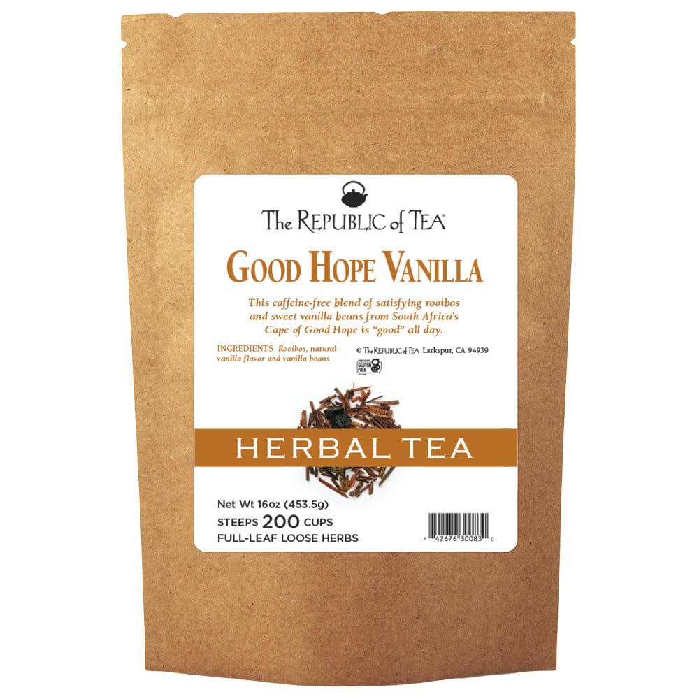 The Republic of Tea Good Hope Vanilla Red Full-Leaf Tea, 1 Pound / 200 Cups