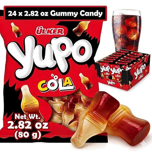 Ceres Gourmet Cola Gummies Candy, 24 Pack, Bulk Chewy Gummy Cola Candy Bags (24 x 2.8 Ounce), Soft Jelly Gummy Candy Pack for Parties, Snack Box