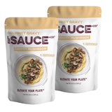 Le Sauce & Co. 4 serving Savory Mushroom Gourmet Gravy (2-pack) - Real Food Ingredients, Steak Sauce, Chicken Sauce, Dressing, Meats Prepared Foods