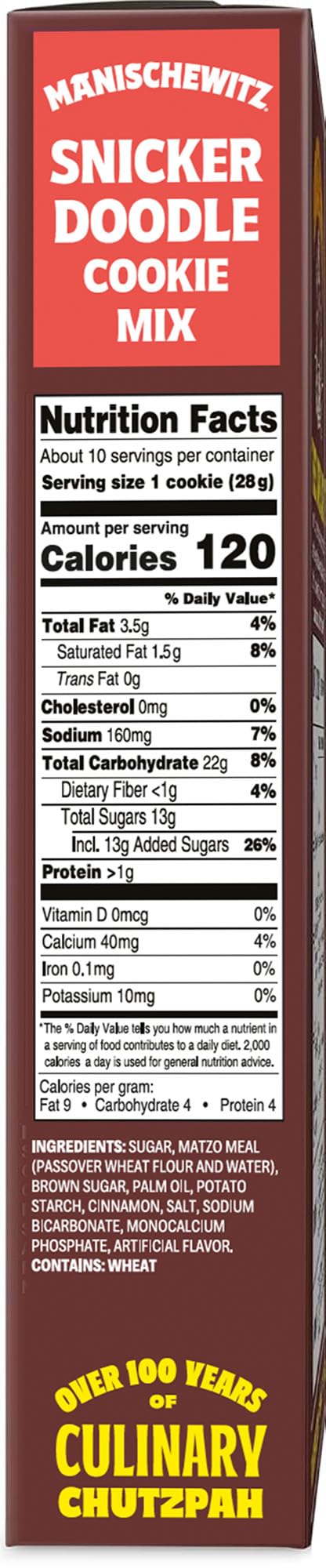 Manischewitz Snickerdoodle Cookie Mix, 10.5 oz (2 Pack) | Kosher for Passover| Dairy-Free Baking Mix | Nut Free | Cinnamon Sugar Flavor | Easy Homemade Cookies