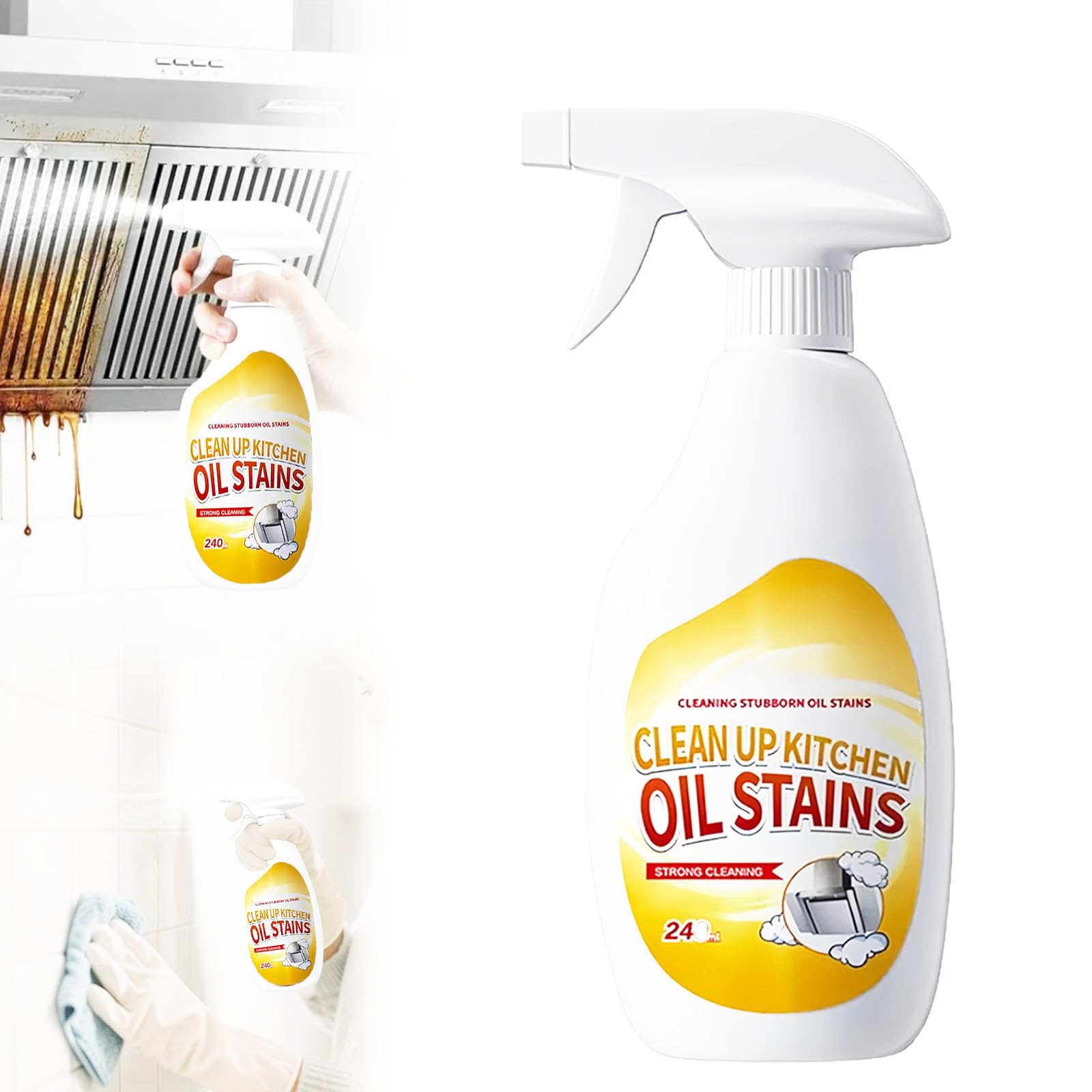 AYNUUY Heavy Duty Degreaser, Kitchen Heavy Duty Cleaner Spray Portable Degreasing Spray, All-Purpose Kitchen Pots and Pan Cleaner for Appliances