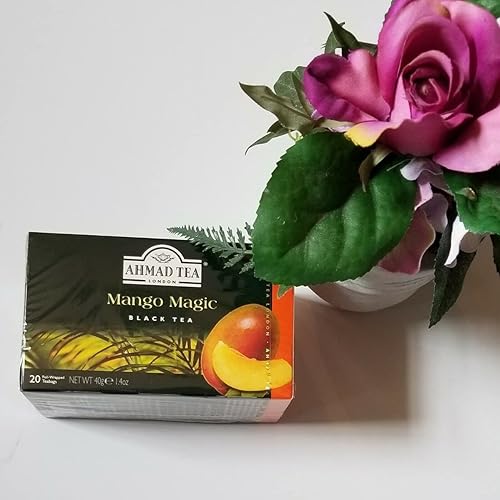 (Pack of 6) Ahmad Mango Magic Black Tea, 20 Bags/box (Total 120 Bags)