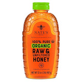 Nate's Organic 100% Pure, Raw & Unfiltered Honey - USDA Certified Organic - 32oz. Squeeze Bottle