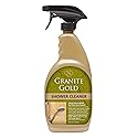 Granite Gold Shower Cleaner Spray for Quartz, Granite, Marble, Ceramic, and Other Stone Tub Surfaces, Made in the USA, 24 Ounces, Gold