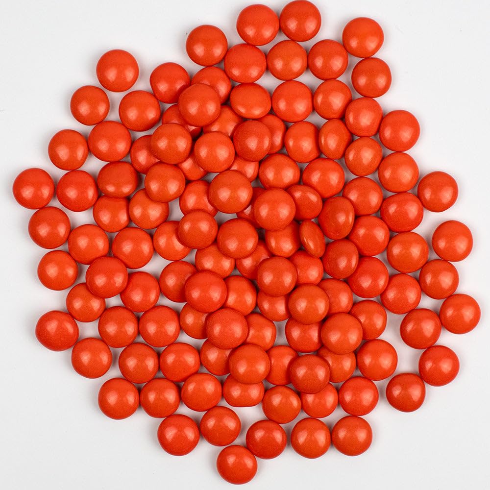 1,060ct Orange Bulk Just Candy Chocolate Coated Candy Gem Treats (2.5lb)