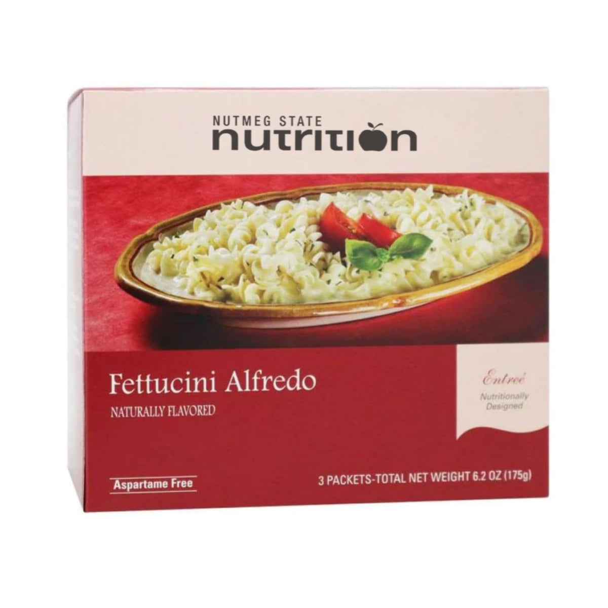 Nutmeg State Nutrition - High Protein Entree, Low Calorie, Low Carb, Bariatric Diet Friendly, Ideal Protein Compatible, 3 Servings Per Box (Fettucini