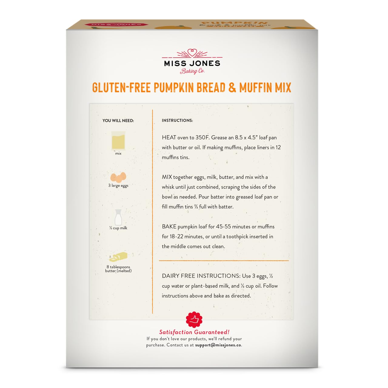 Miss Jones Gluten Free Pumpkin Bread & Muffin Mix, 14 oz