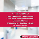 Micro-Scientific - M60034 Wipes Disinfectant Cleaner 160 Wipes Professional Disposables Surface Disinfectant Cleaning Wipes Opti Cide Max