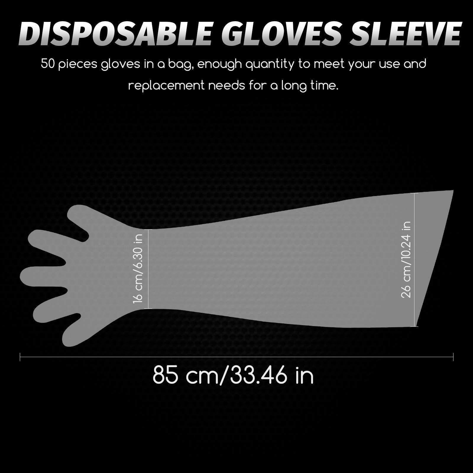 Patelai 50 Count Disposable Dressing Gutting Gloves, White, Unisex