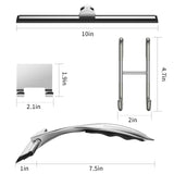 Shower Squeegee Set, 10-Inch Stainless Steel Squeegee for Bathroom, Shower Doors, Mirrors, Tiles, and Car Windows - 100% Streak Free, Includes Shower