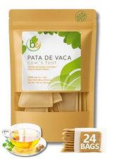 Pata de Vaca Tea (Cow’s Foot Tea) - 24 Tea Bags - 100% Natural Herbal Infusion - Organically Grown - Vegan, Non-GMO, Gluten-Free, Caffeine-Free