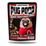 Pug Poop Cotton Candy Silly Stocking Stuffers for Adults Funny Holiday Candy Gags Poop Pranks Novelty Christmas Gags Blue Cotton Candy Gluten-Free