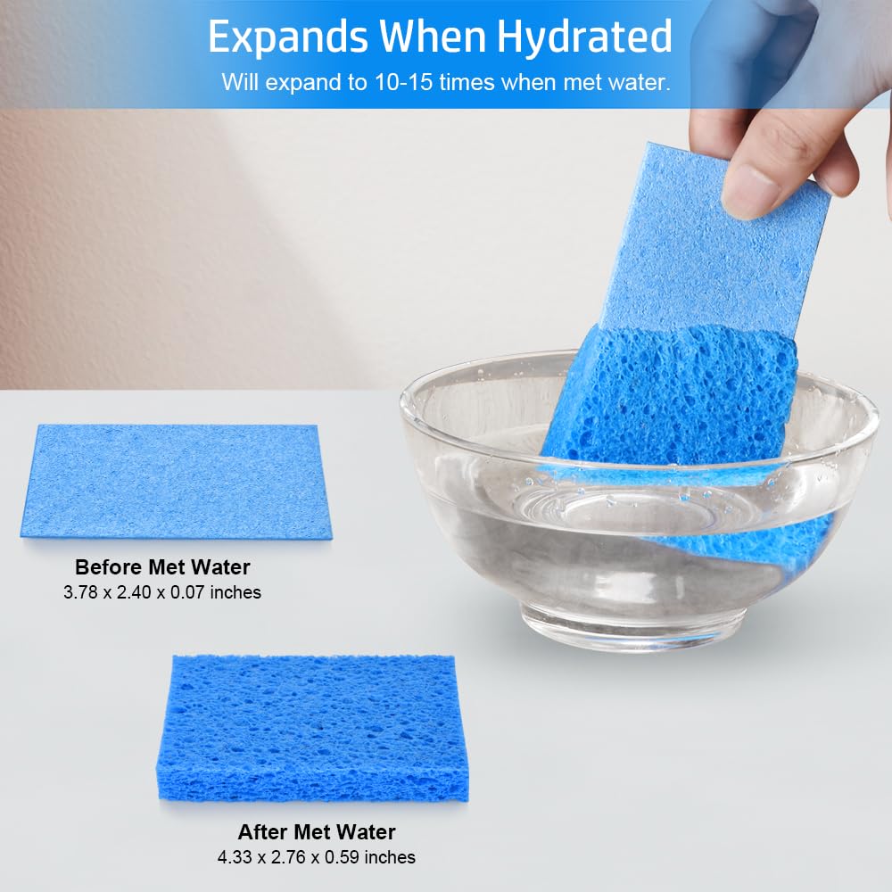 Mcyye 8PCS Compressed Kitchen Sponges Pack for Household Use, Premium Dish Sponges Kitchen Natural, Non Scratch Cleaning Sponges for Dishes