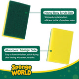 Dish Sponge, Non Scratch Sponges, Heavy Duty Scrub Sponge 24 Pack, Kitchen Scrub Sponges, 2.8x4 inch, Pads for Dishes, for Use Everyday for Tough
