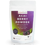 powbab Acai Berry Powder - 100% Organic Acai Powder. Freeze Dried, Unsweetened from Brazil. Pure Superfood. Rich in Antioxidants, Perfect for Fruit