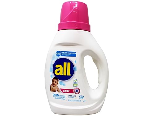 All Liquid Laundry Detergent, Gentle for Baby, 24 Loads, 30 fl oz