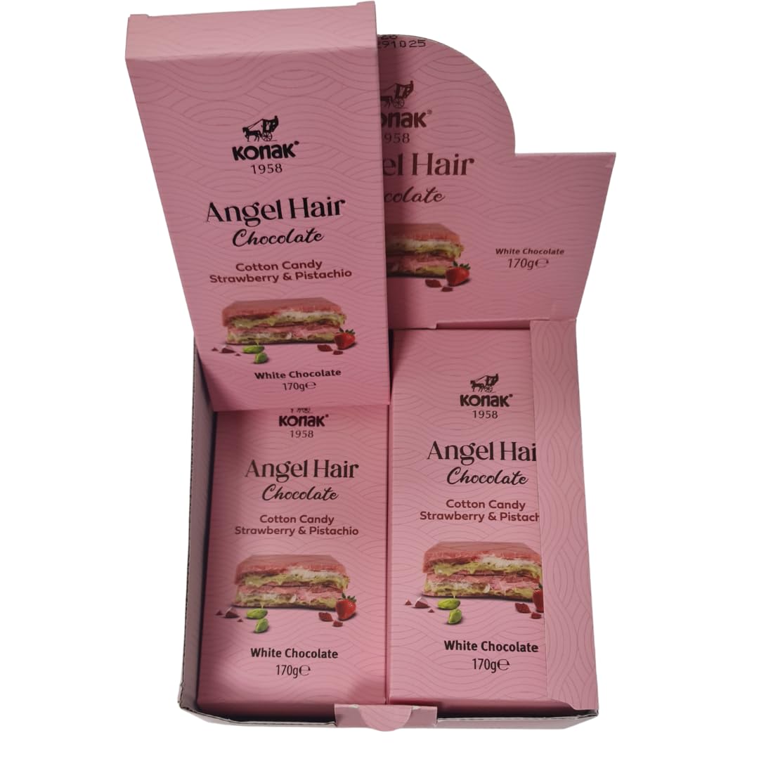 Angel Hair & Dubai Chocolate Gift Set - Premium 12-Bar of 170g and 200g Gourmet Collection | Pistachio Kataifi, Cotton Candy & Raspberry Cream Luxury