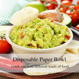 Lshfwn 100 Pack 12 oz Disposable Paper Bowls, Heavy Duty Compostable, Eco-friendly Bagasse Bowls for Parties, Restaurants, Catering