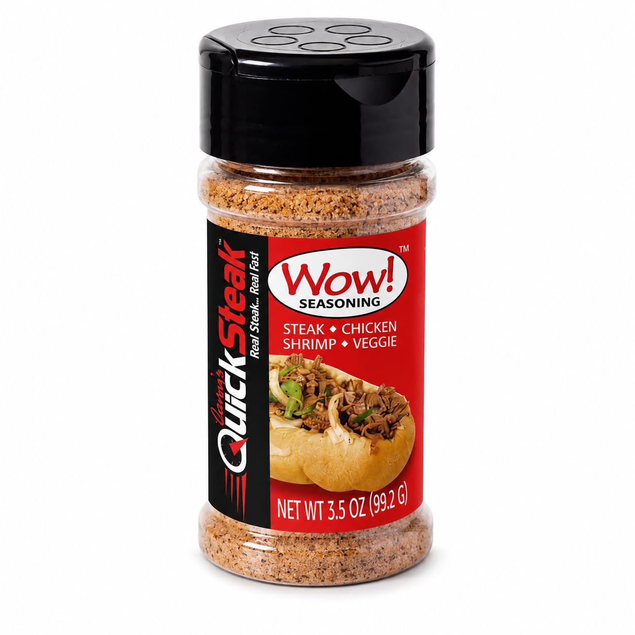 Gary's QuickSteak Wow! Seasoning, 3.5 oz Bottle, 12 Pack