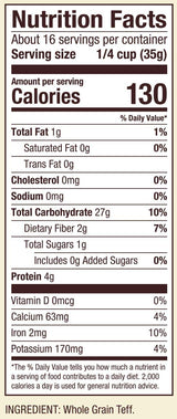 Bob's Red Mill Teff Flour, 20oz (Pack of 4) - Non GMO, Whole Grain, Vegan, Kosher
